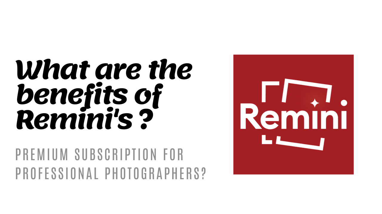 What are the benefits of Remini's premium subscription for professional photographers?